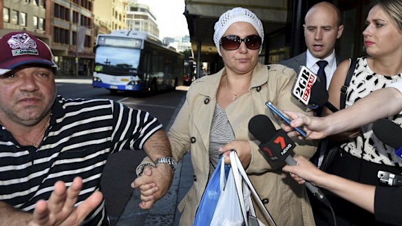 Amirah Droudis, pictured at the Downing Centre in December 2014, is to spend at least 33 years in jail for murdering Man Haron Monis' former wife.