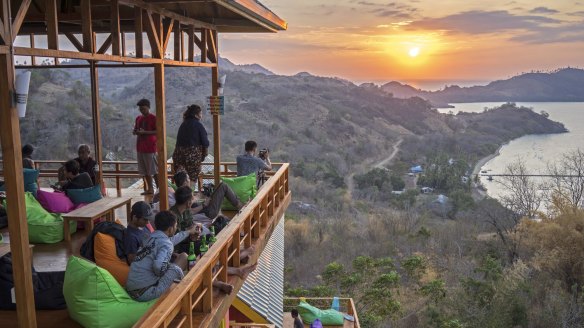 Enjoy uninterrupted views of the sunset at Tre360Bar in Labuan Bajo.