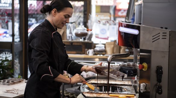 Chocolatier Jessica Pedemont says she is going 'back to the basics of how chocolate used to be made'.