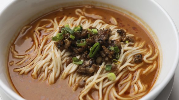 Sichuan-style dan-dan noodles.