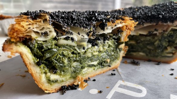 A.P Bread's elevated take on a ricotta and spinach roll.