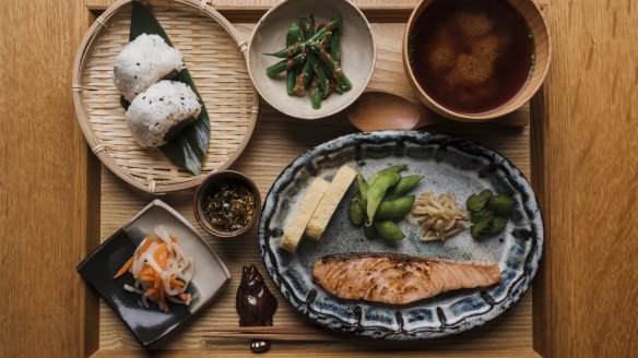 Japanese-style breakfast at Cafe Monaka.