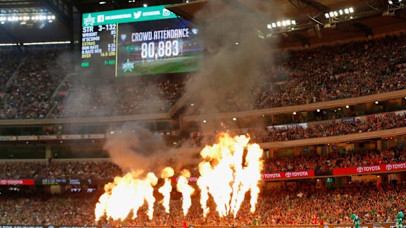 Smash hit: A record crowd watched the Stars beat the Renegades at the MCG early this year.