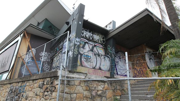 The former Balmain Tigers site on Victoria Road, dormant and decrepit.