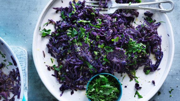 Red-cooked cabbage.
