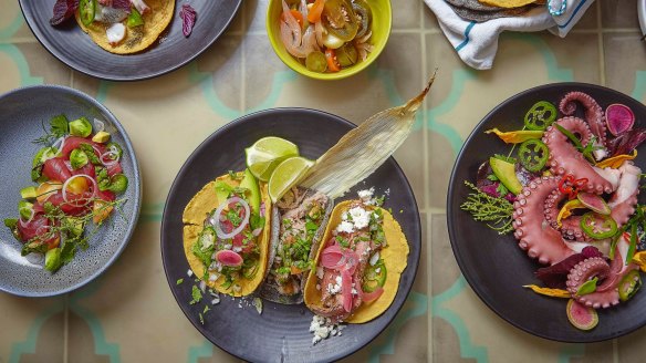 Mexican vibe: Tacos at Chupacabra in Byron Bay.