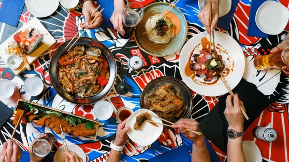 A spread at Bang Bang in Darling Square