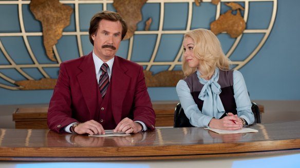 Will Ferrell and Christina Applegate in Anchorman.