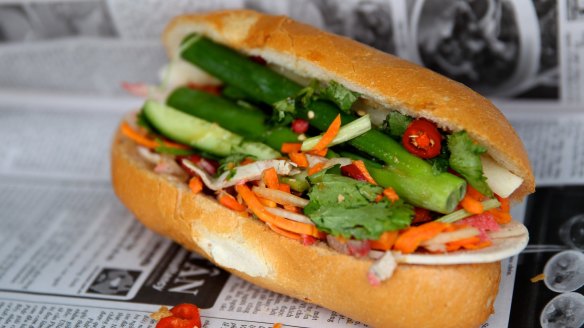 Crusty rolls, juicy fillings: A pork banh mi from Marrickville Pork Roll.