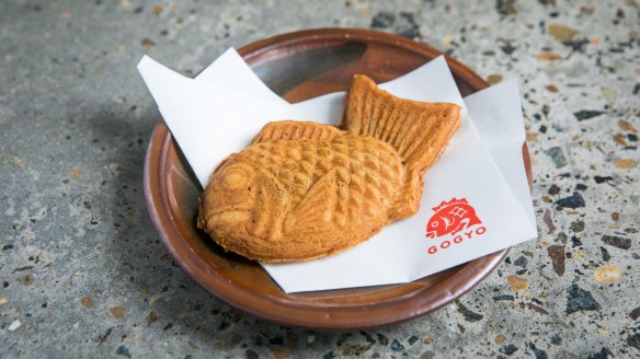 Taiyaki fish-shaped pastry. 