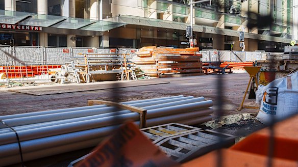 Light rail construction along George Street has again missed completion deadlines.