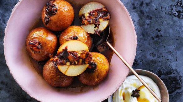 Swap baked apples for nashi pears.