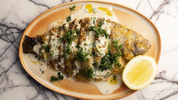 Paper Bird flashbacks: The whole flounder in chickpea miso.