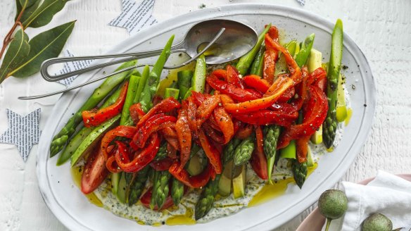 Neil Perry's seasonal, Christmas-coloured salad.