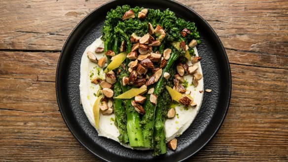 Melbourrne's Bluebonnet Barbecue is known for its side dishes, such as this broccolini.