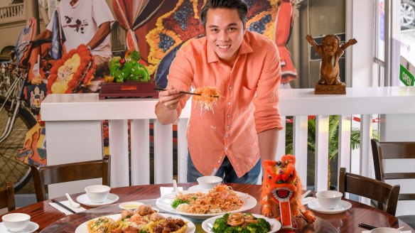 Marvin Tan, owner of Jonker Street restaurants in Mount Waverley in Doncaster with his Lunar New Year banquet.