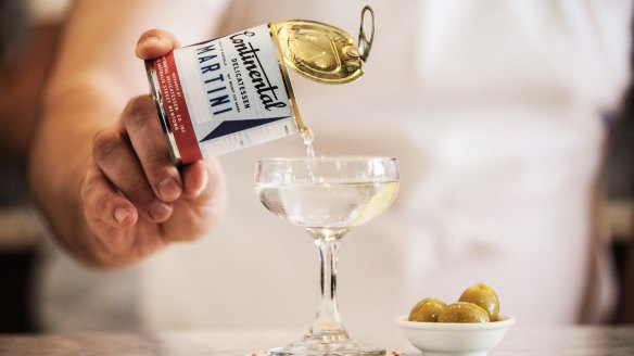 Continental Deli's Mar-tinny (martini in a can).