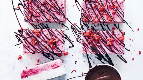 Ice-cream bars go strawberry.