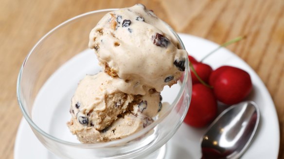 Christmas pudding ice-cream.