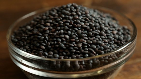 Black lentils.