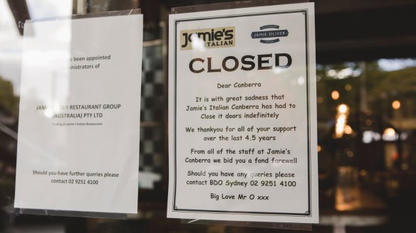 Jamie's Italian Canberra has closed their doors.
