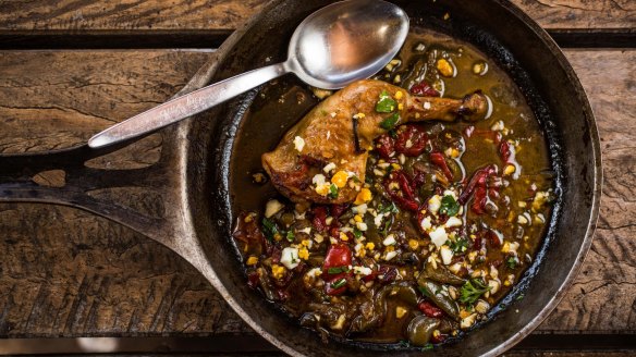 Refined rustic: Spanish chicken at the Bunyip.