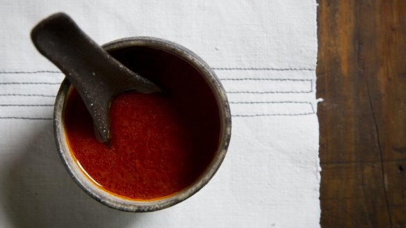 Karen Martini's gochujang chilli dressing.