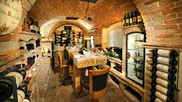 The cellar at Hospiz Alm Restaurant holds a world-class wine collection.