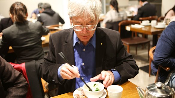 "If it was some other rich man you'd be going to Rockpool": Dick Smith eats lunch in Sydney's Chinatown.