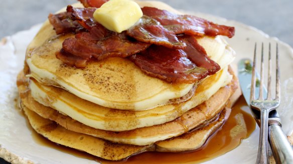 Milk that's gone a little sour can be used as buttermilk. Try my American-style pancakes (