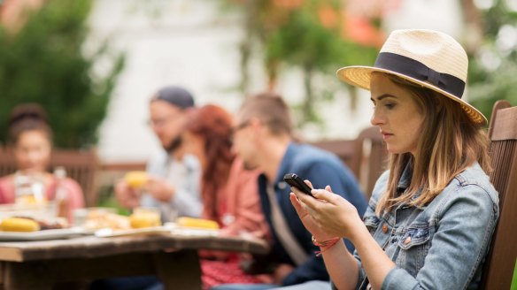 Can you put your phone on the table? What if you want to Google a fun fact at dinner? 