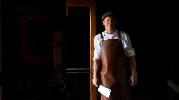 Butcher Chris Du Plessis at in his new Randwick butcher, Origin Meat.