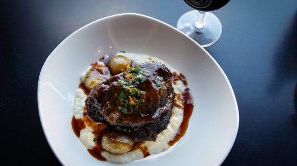 Cosy: Chianti braised beef cheeks at Italian and Sons.