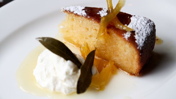 Lemon cake with fresh ricotta. 