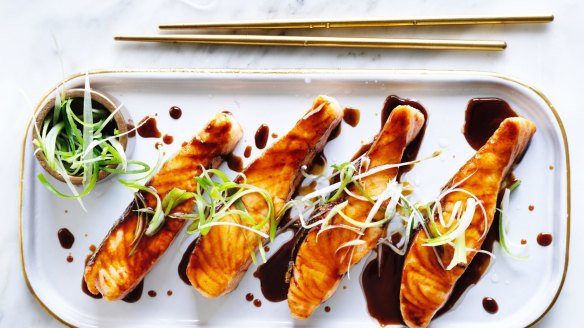 Speedy teriyaki salmon.