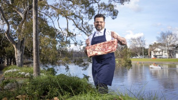 Paddock to plate: Chef Alejandro Saravia outside his new restaurant Victoria by Farmer's Daughters.