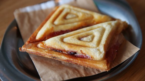 Use this as inspiration: the ham, raclette and truffle jaffle at Luxembourg Bistro, St Kilda. 