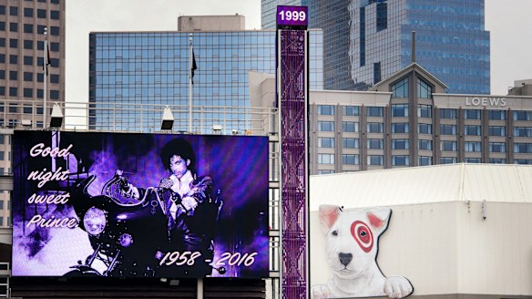 A public tribute to Prince in Minneapolis.