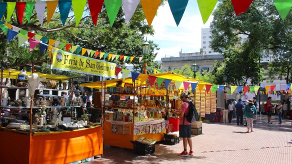 The San Telmo market held on Sundays in Buenos Aires, Argentina. 