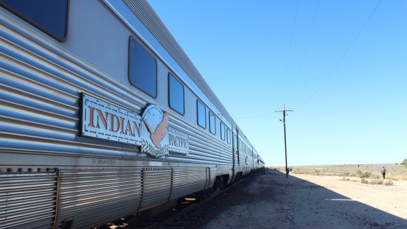 Delicious trip: The Indian Pacific crosses the Nullarbor Plain at a leisurely pace. 