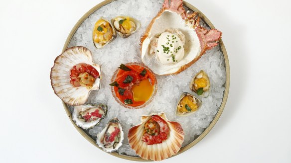 Australian seafood platter at Stokehouse, St Kilda.