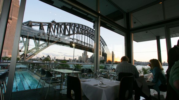 The view from Aqua Dining at Milsons Point.