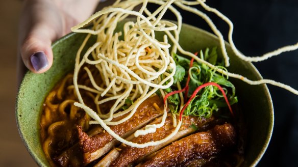 Newcomer: A noodle dish from Longrain in Tokyo.