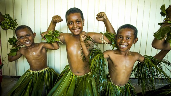 A Lau Islands welcome, Fiji.