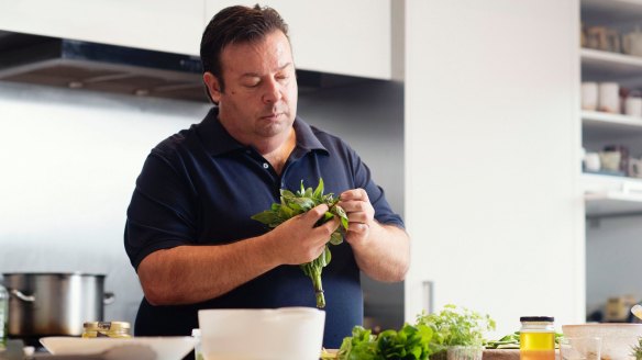 Quay chef Peter Gilmore in his home kitchen.
