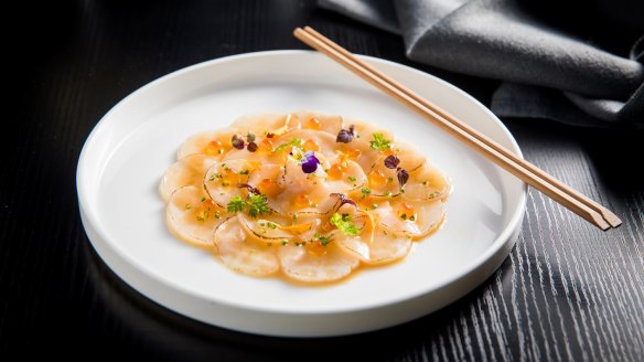 Scallop carpaccio makes a comeback.