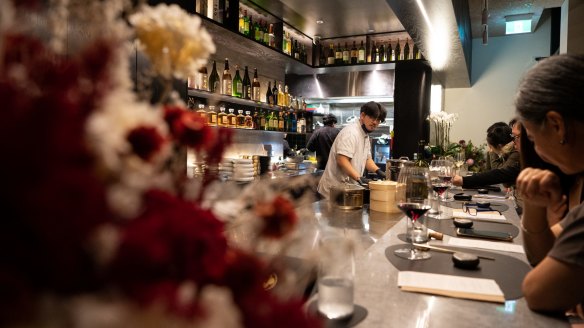 One-man show: Chef Jacob Lee behind the Kobo counter.