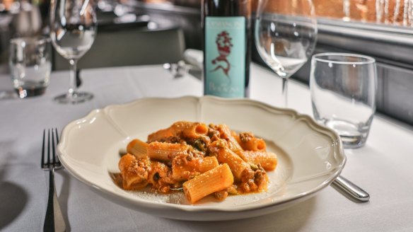 Go-to dish: Rigatoni with veal ragu.