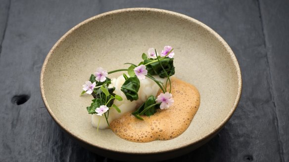 The turbot course at L'Enclume. Chef Simon Rogan is looking forward to using Australian fish and shellfish at the pop-up.