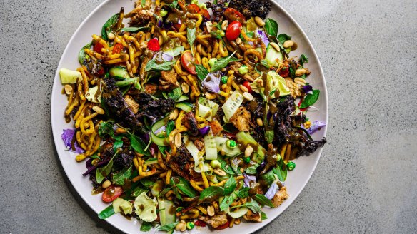 Katrina Meynink's chicken noodle salad with versatile Thai-style coriander dressing.